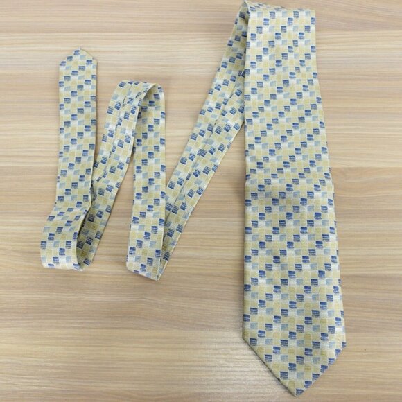 ISSEY MIYAKE Neck Tie Mens Blue Green Luxury Japanese Designer Artist IM JAPAN - Picture 1 of 9
